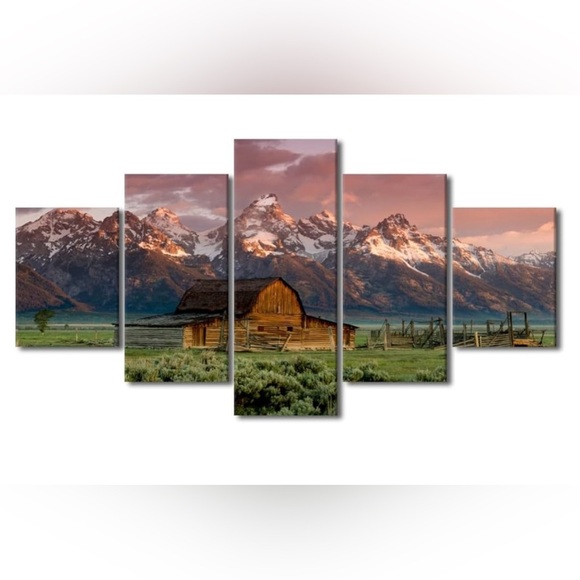 TUMOVO Other - Grand Teton National Park Wall Art. 5 Piece Print on Canvas. New.